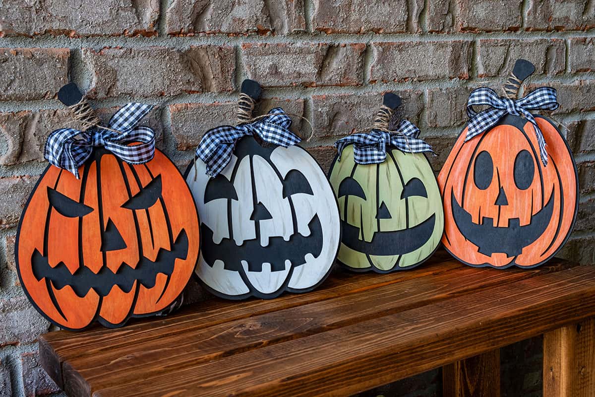 Downloadable laser cut jack-o-lantern templates